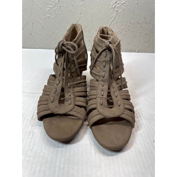 Soul Naturalizer Womens Brown Dante Gladiator Open Toe Zip Sandals Size 7.5 - Picture 1 of 5